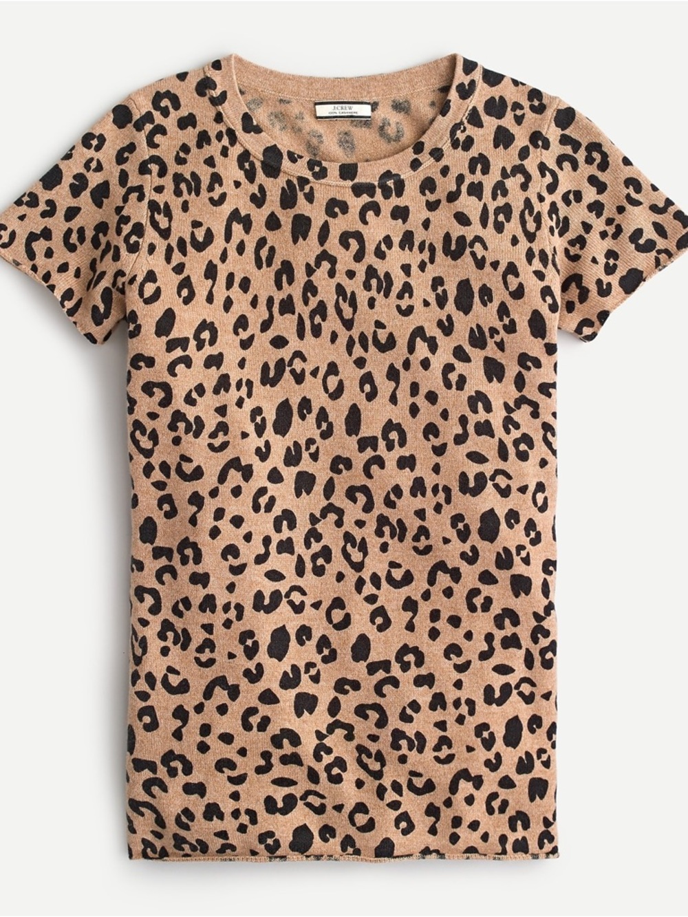 J. Crew Leopard Cashmere Top M